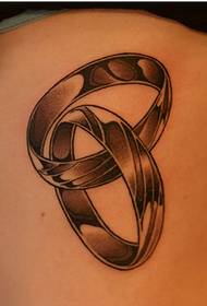 back couple ring tattoo pattern picture