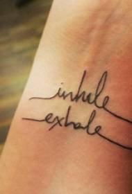 zglob linija tetovaža figura djevojka zglob minimalističko pismo tetovaža slika