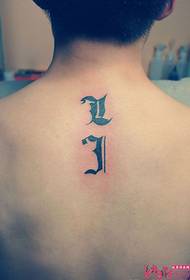 back Gothic font tattoo picture