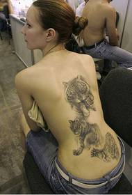 beauty back violent tattoo pattern picture