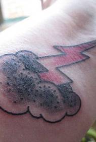 wrist color thunder tattoo pattern
