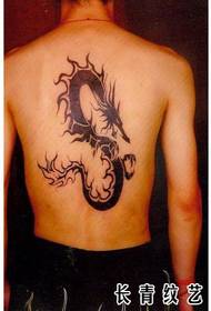 back dragon Totem tattoo pattern - Xiangyang tattoo show map recommended