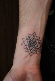 pols zwart geometrisch symbool tattoo patroon