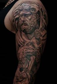 unbelievable black ash ancient sculpture tattoo pattern