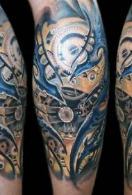 механички сат тетоважа у боји боје руке