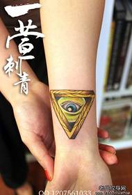 girl wrist beautiful omniscient eye tattoo pattern