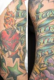 arm color traditional sleeve tattoo picture
