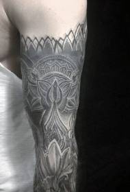 прекрасна црно-бела Мистериозна ван Гог шема на тетоважи