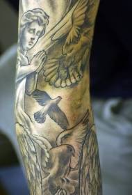 arm prayer angel tattoo pattern