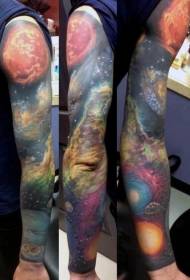 arm very beautiful painted deep space tattoo pattern