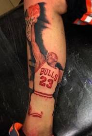 Boja nogu Michael Jordan Tattoo Pattern