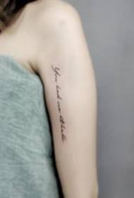 ultra-mici proaspete alfabet englezesc imagine tatuaj pe braț