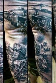 Incredibly realistic modern military tattoo picture