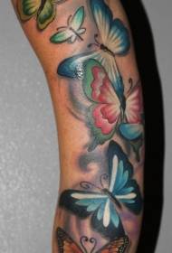 Armera många olika fjärils tatueringsmönster
