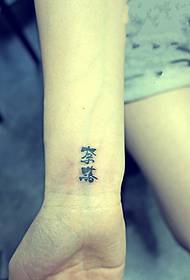 wrist Chinese characters \