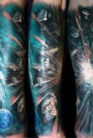 Arm Magic Magic dipintu Big Bang Space Tattoo Pattern