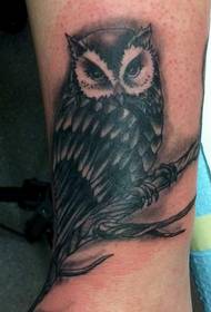 wrist owl tattoo pattern