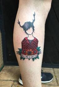 Europese en Amerikaanse tatoeëermerk vir kalwers op kalwers op plante en Karoo-tatoeëermerk