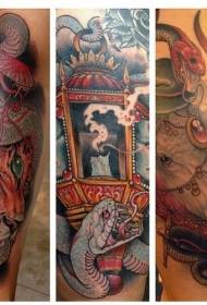 neobičan uzorak tetovaža zmija i krava tigra