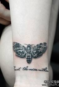 Tattoo show bar recommended a wrist moth tattoo pattern