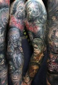 Arm Horror Filmthema verschidde Monster Tattoo Biller