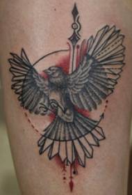 Татуювання птах чоловіки теля на малюнок татуювання птах