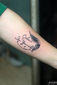 Tattoo show bar preporučio je uzorak za tetovažu slova zgloba