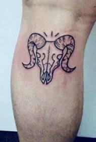 male životinjske tetovaže muški krak na slici tetovaže lubanje crne ovce