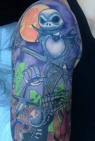 lielas rokas krāsas Halovīni spoku tetovējums modelis