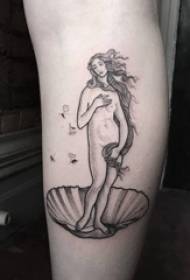 tatouage sexy femme fille veau sur le motif de tatouage de caractère fille