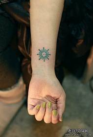 여자 손목 절묘한 작은 토템 문신 패턴