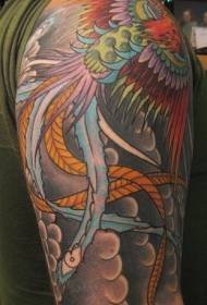 arm kleur fantasie phoenix tattoo patroon