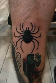 Tattoo spider male calf on black spider tattoo picture