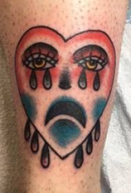 miłość tatuaż dziewczyna cielę na smutnym obrazie tatuaż miłości