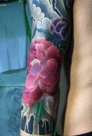 rokas ļoti skaistu krāsu ziedu tetovējuma raksts