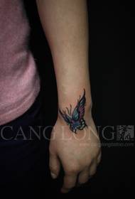 Shanghai Tattoo Show Bar Canglong Tattoo Works: Wrist Butterfly Tattoo