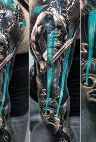 Ifuru Arm awọ Medusa Tattoo Warrior Pattern
