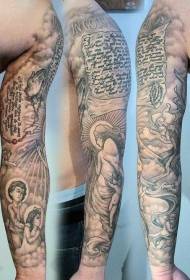lengan tema tema agama tatu hitam cantik