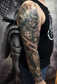Caj Npab Armor Samurai Warrior Tattoo Txawv