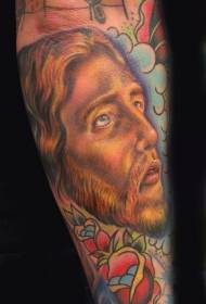 ngjyra e krahut model tatuazhi i avatarit të Jezuit