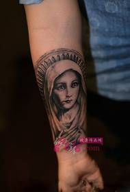 Virgin Mary wrist tattoo picture
