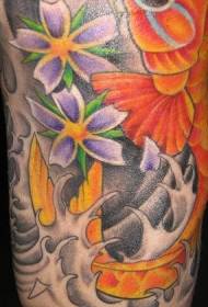 arm farve koi tatovering tatovering mønster