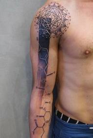 arm blom-tema wetenskap totem tattoo foto