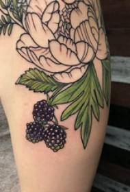 Vell de noia europea del tatuatge de vedella en imatges de tatuatges de plantes de colors
