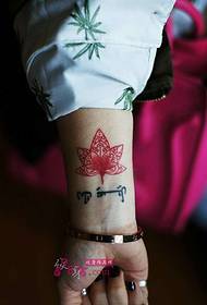 Creative wrist red small vanilla tattoo picture