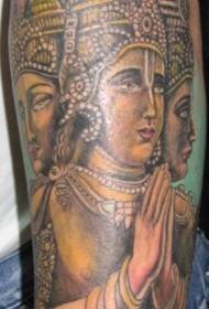 cor brazo patrón de tatuaxe Brahma deus indio