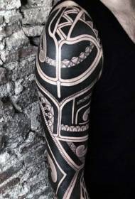 μαύρο πολυνησιακό σχέδιο τατουάζ κοσμήματα