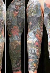 arms painted wonderfully various animal and letter tattoo designs