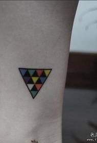 Tattoo show bar recommended a wrist colored triangle tattoo pattern