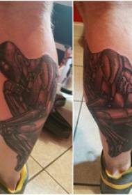 character portrait tattoo male shank on black thinker Tattoo pictures